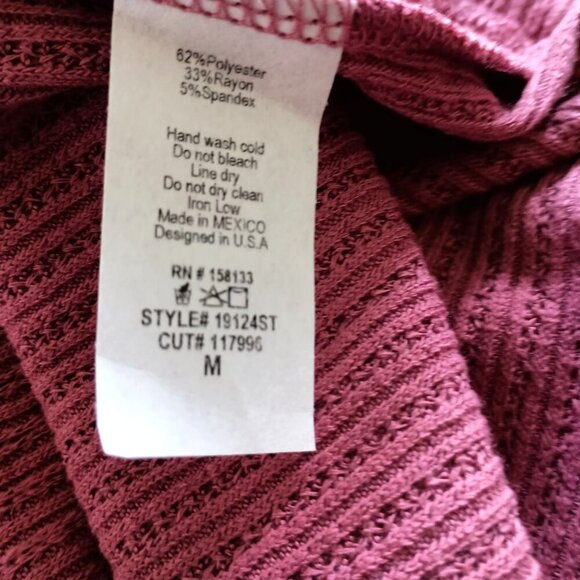 NWT Pink Clover Stitch Fix Rose Pink Soft Long Sleeve Top Sweater Size M - Picture 8 of 10